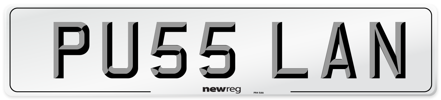 PU55 LAN Number Plate from New Reg